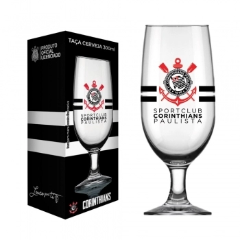 TACA CERVEJA FLORIPA 300 ML CORINTHIANS LUVA COM 1 - NOVO