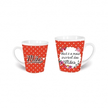 CANECA PORCELANA MÃES 290ML LUVA COM 1
