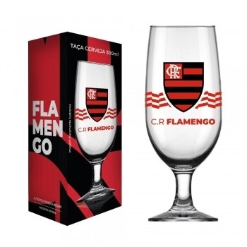TACA CERVEJA FLORIPA 300 ML FLAMENGO LUVA COM 1 - NOVO