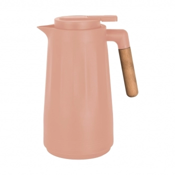Garrafa Termica Tina 1000ml Com Cabo De Madeira - Rose