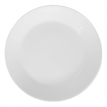 PRATO RASO OPALINE BALTAS 25,5 CM