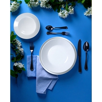 PRATO RASO DE VIDRO BRANCO BALTAS 25,5 CM