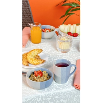 CANECA CERAMICA TERNURA 300 ML - AZUL