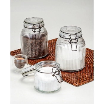 Pote Hermetico de Vidro Redondo 1000ML - Riviera