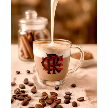 Caneca de Vidro Cônica Flamengo 350 ML – Perfeita para Torcedores