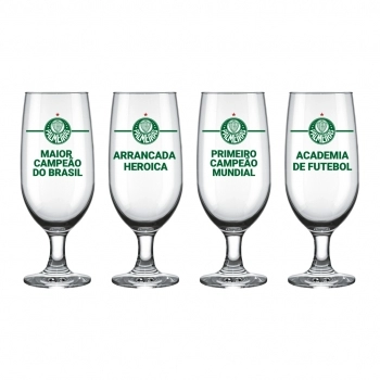 TACA CERVEJA FLORIPA 300 ML PALMEIRAS LUVA COM 4