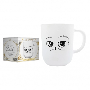 Caneca De Vidro Prime Harry Potter Elementos 300 ML - Luva Com 1 Unid - Coruja