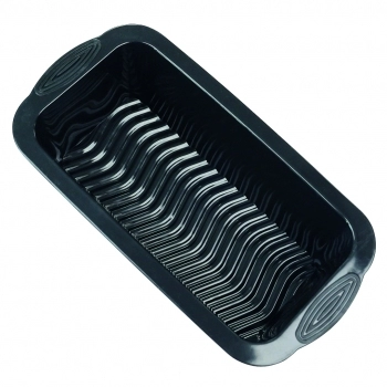 Utensílio Forma Retangular Bolo Pão Silicone Preto 25,5 x 12,5 cm