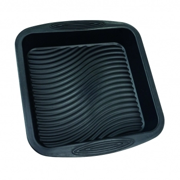 Utensílio Forma Retangular Bolo Torta Silicone Preto 26,5 x 25