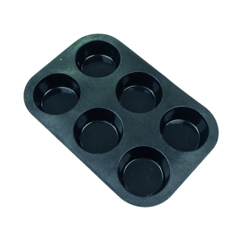 Utensílio Forma Cupcake Silicone Preto 25,5 cm
