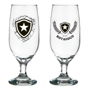 TACA CERVEJA FLORIPA 300 ML BOTAFOGO LUVA COM 2