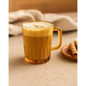 Caneca de Vidro Zaira Gold 260ml