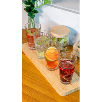 Copo de Vidro Long Drink Brick 275ml Luva com 3