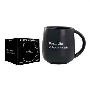 Caneca Cerâmica Emoções 300 ml Luva com 1 – Bom Dia
