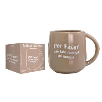 Caneca Cerâmica Emoções 300ml Luva com 1 – Por Favor