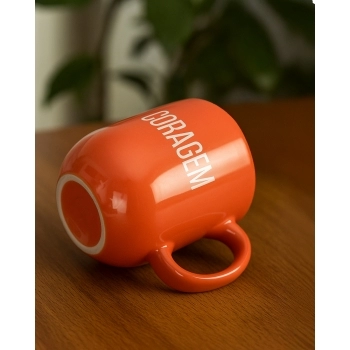 Caneca Cerâmica 220ml Momentos - Coragem Luva com 1