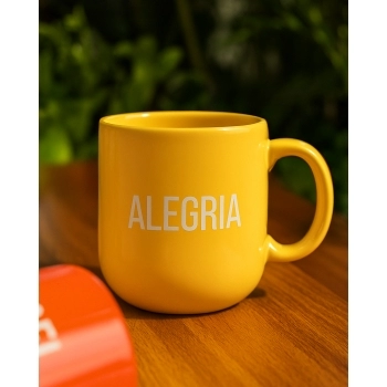 Caneca Cerâmica 220ml Momentos - Alegria Luva com 1