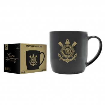 Caneca Porcelana Corinthians Louco Por Ti 300 ML