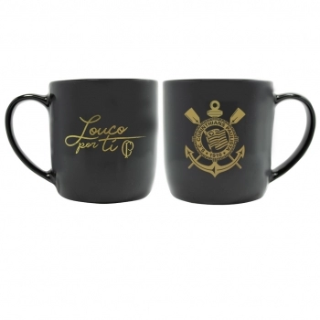 Caneca Porcelana Corinthians Louco Por Ti 300 ML