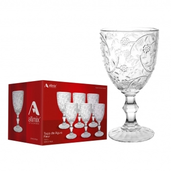 Taça Água de Vidro Fleur 320ml