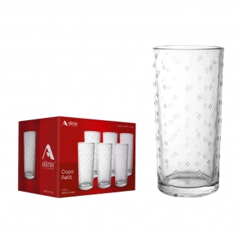 Copo Long Drink de Vidro Petit 360ml