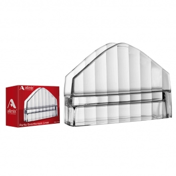 Porta Guardanapo de Vidro Lines 13cm Luva com 1