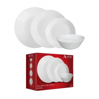 Aparelho de Jantar de Vidro na Luva com 16 Peças