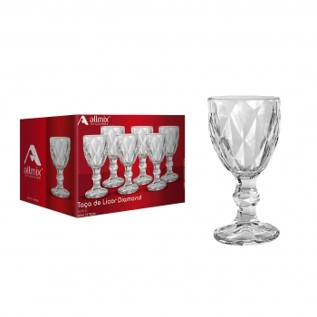 Taça Licor de Vidro Diamond 60ml