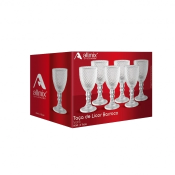 Taça de Licor de Vidro Barroco 60ml