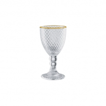 Taça de Licor de Vidro Barroco Filete Dourado 60ml