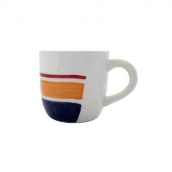 Xícara Ceramica Soft Colors 90ml Luva com 6 Sortida