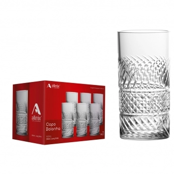 Copo Long Drink de Vidro Bolonha 390ml