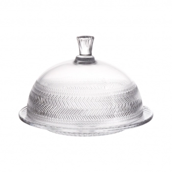 Queijeira com Tampa de Vidro Spina 19 cm – Luva com 1