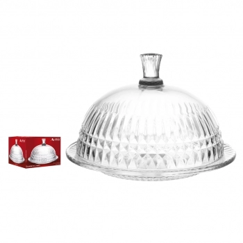 Queijeira com Tampa de Vidro Livelli 19 cm – Luva com 1