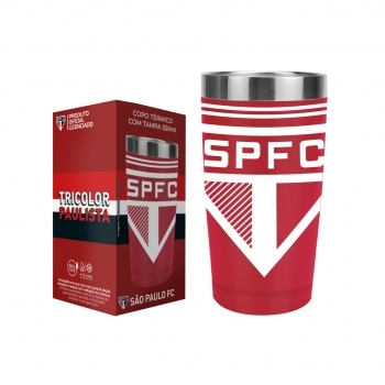 Copo Térmico Inox com Tampa 550ml São Paulo – Luva com 1