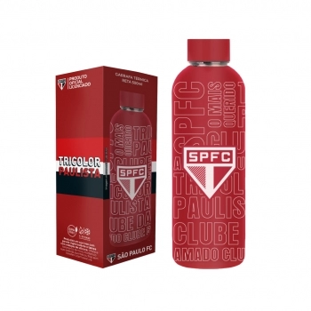 Garrafa Térmica Inox Reta 500ml São Paulo – Luva com 1