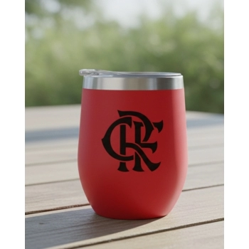 Copo Térmico Inox com Tampa 360ml Flamengo – Luva com 1