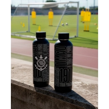 Garrafa Térmica Inox Reta 500ml Corinthians – Luva com 1