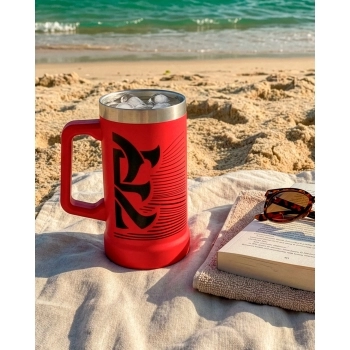 Caneca Térmica Inox 750ml Flamengo – Luva com 1
