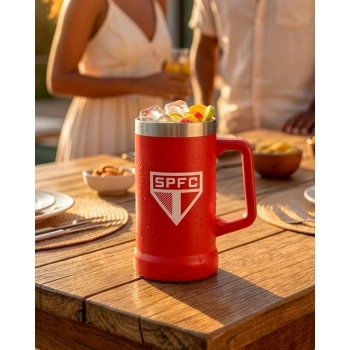Caneca Térmica Inox 750ml São Paulo – Luva com 1