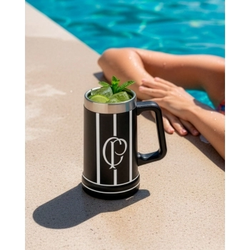 Caneca Térmica Inox 750ml Corinthians – Luva com 1