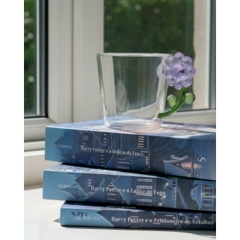 Caneca Borossilicato Pétalas 250ml Luva com 1 - Roxa