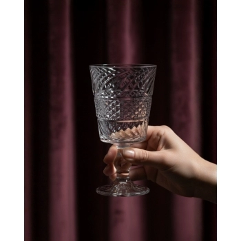 Taça de Vinho de Vidro Bolonha 330ml