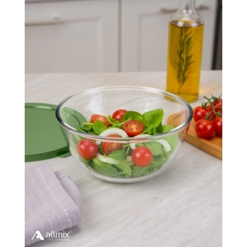 Tigela Borossilicato Redonda Cannola com Tampa Color 1600ml - Sortida