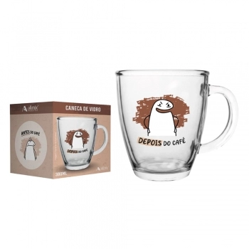 Caneca Conica de Vidro Flork 350 ml Luva Com 1 - Depois do Cafe