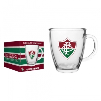 Caneca de Vidro Conica Fluminense 350 ml Luva com 1