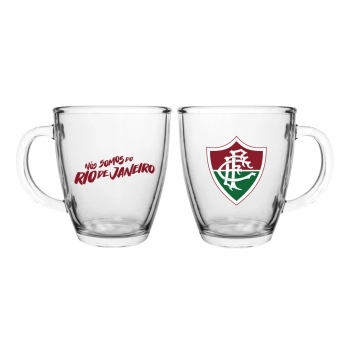 Caneca de Vidro Conica Fluminense 350 ml Luva com 1