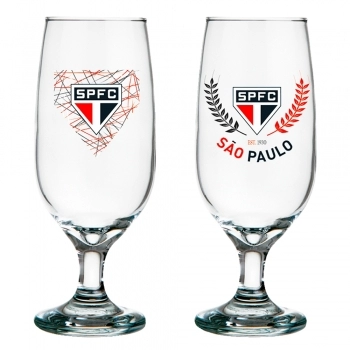 TACA CERVEJA FLORIPA 300 ML SAO PAULO LUVA COM 2