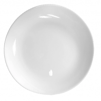 Prato Raso de Vidro White Shiro 25,5 cm