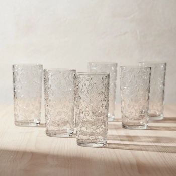 Copo Long Drink de Vidro Fleur 360ml